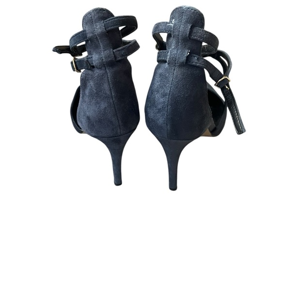 Sole Society Women's Blue Felt Strappy Heels Size 6.5 - Picture 3 of 5